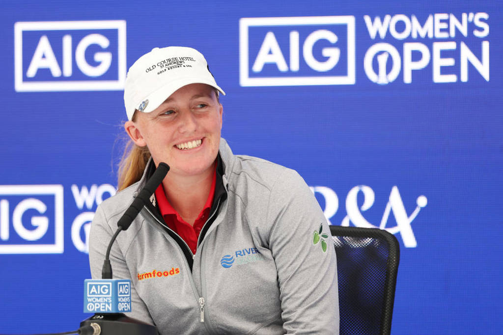Gemma Dryburgh speaks to the media at St Andrews